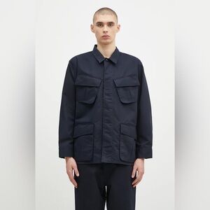 Universal Works Men's Jungle Cotton-blend Utility Jacket Navy Size XL minimalist